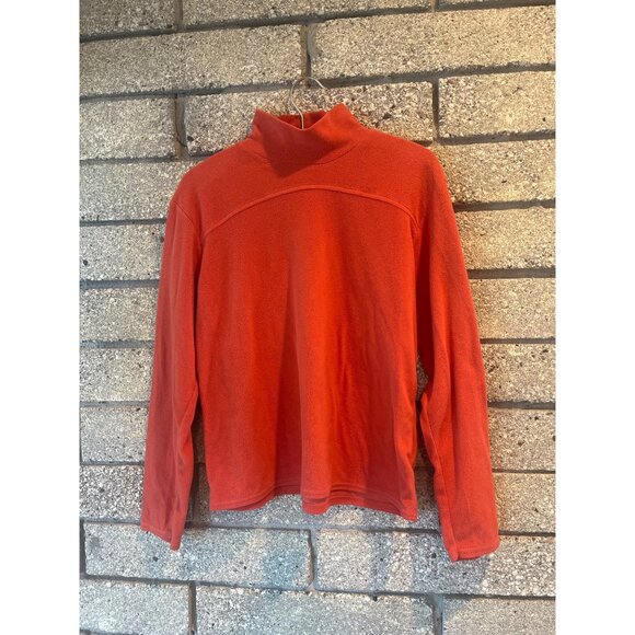 Columbia Womens Red Fleece Pullover Jacket Size L Soft Warm Long Sleeve - Picture 1 of 7